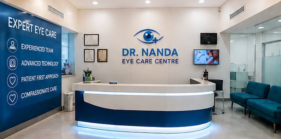 Reception of Dr. Nanda Eye Care Centre